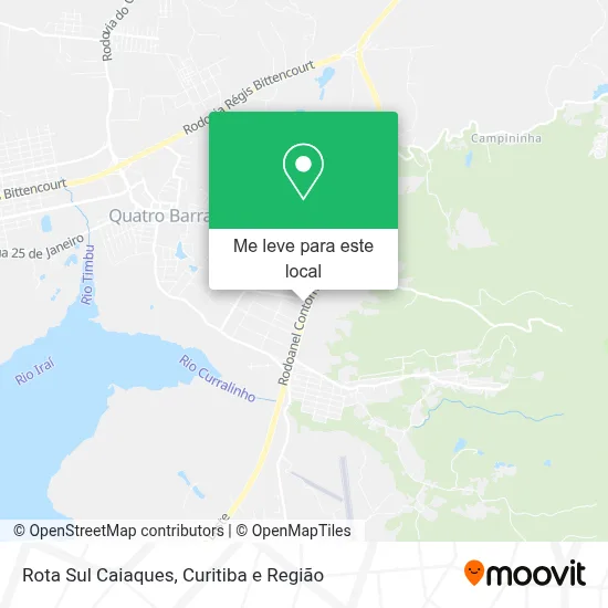 Rota Sul Caiaques mapa