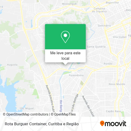 Rota Burguer Container mapa