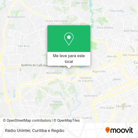 Rádio Uninter mapa