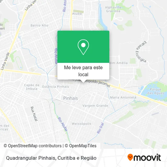 Quadrangular Pinhais mapa