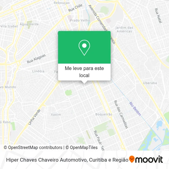 Hiper Chaves Chaveiro Automotivo mapa