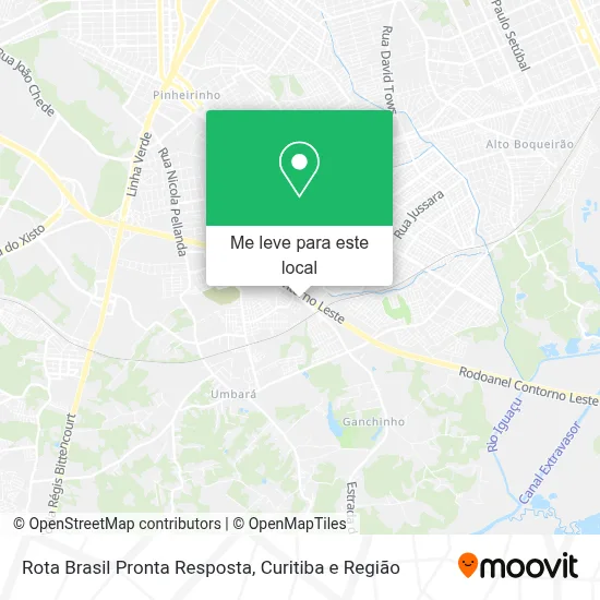 Rota Brasil Pronta Resposta mapa