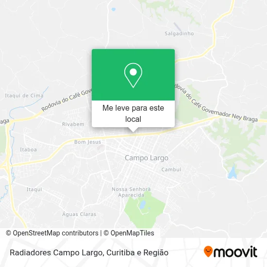 Radiadores Campo Largo mapa