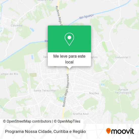 Programa Nossa Cidade mapa