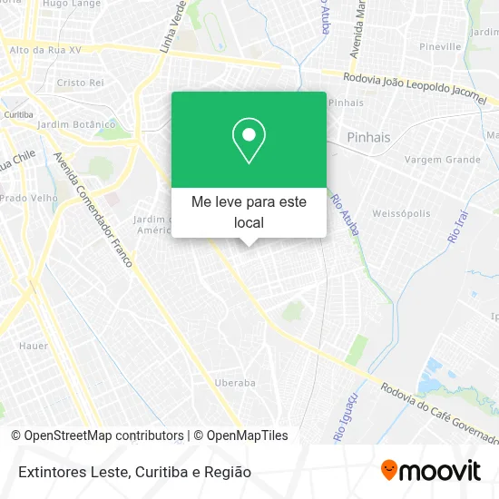 Extintores Leste mapa