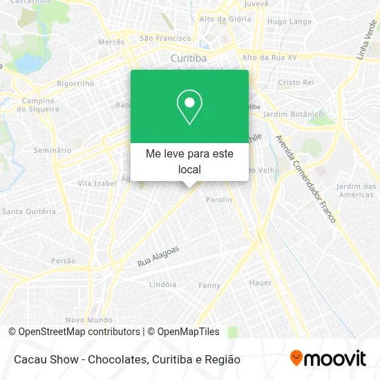 Cacau Show - Chocolates mapa