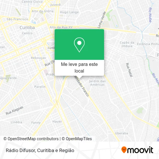 Rádio Difusor mapa