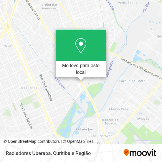 Radiadores Uberaba mapa
