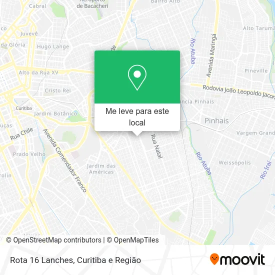 Rota 16 Lanches mapa