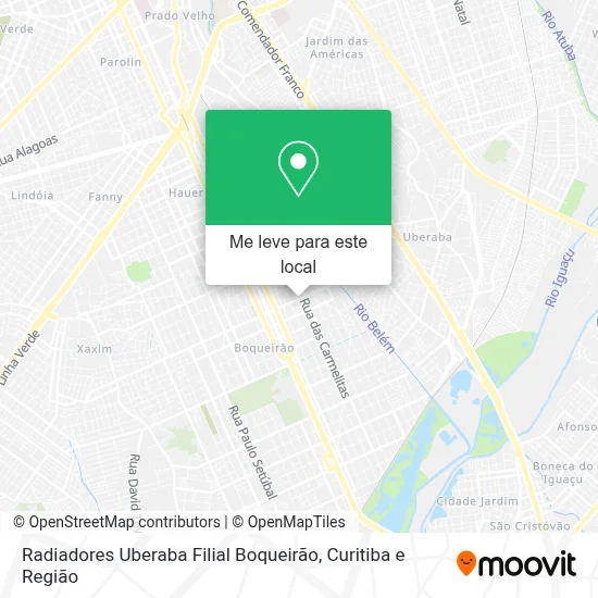 Radiadores Uberaba Filial Boqueirão mapa