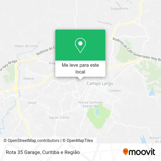 Rota 35 Garage mapa