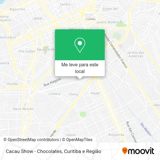 Cacau Show - Chocolates mapa