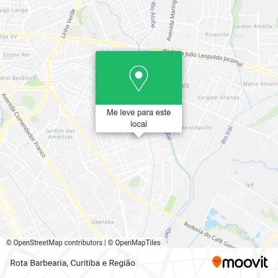 Rota Barbearia mapa