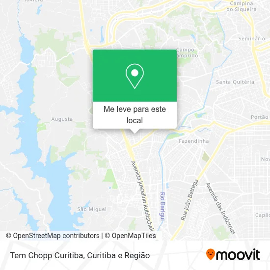 Tem Chopp Curitiba mapa