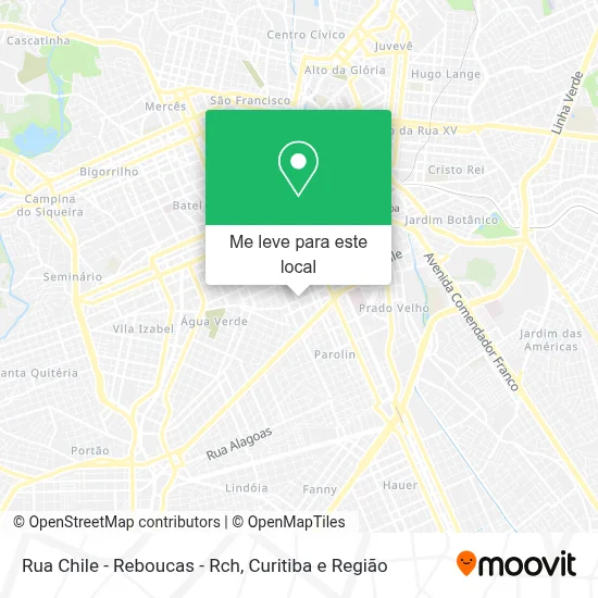 Rua Chile - Reboucas - Rch mapa