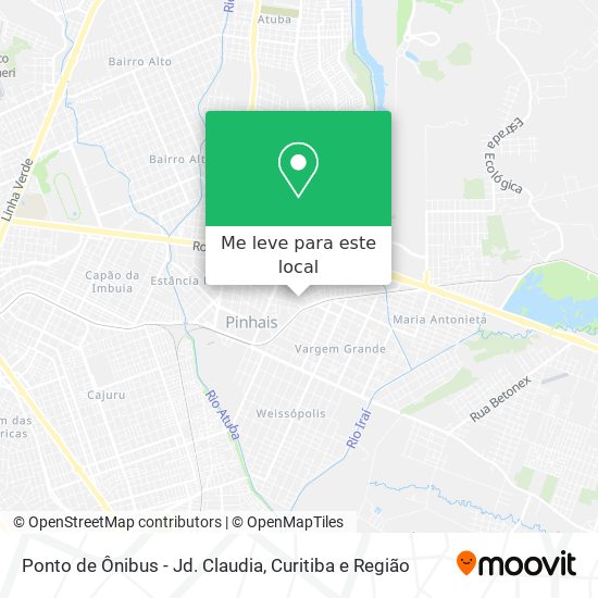 Ponto de Ônibus - Jd. Claudia mapa