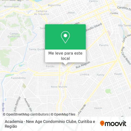 Academia - New Age Condomínio Clube mapa