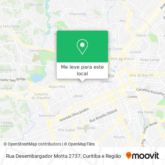 Rua Desembargador Motta 2737 mapa