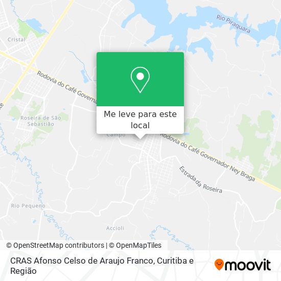 CRAS Afonso Celso de Araujo Franco mapa