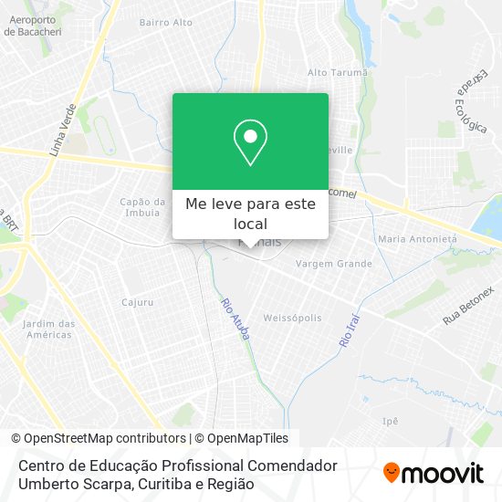 Centro de Educação Profissional Comendador Umberto Scarpa mapa