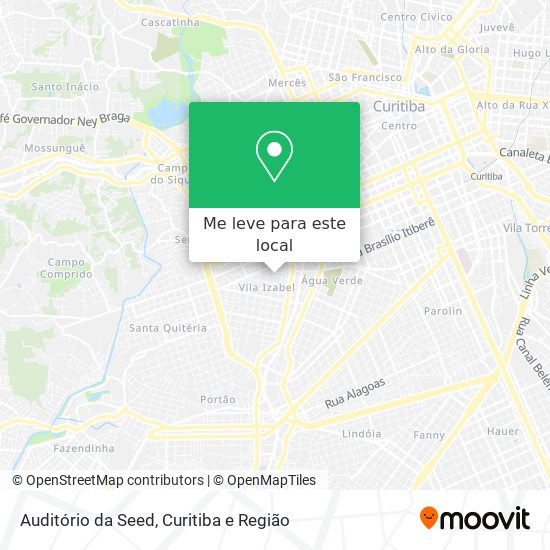 Auditório da Seed mapa