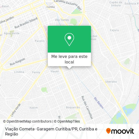 Viação Cometa- Garagem Curitiba / PR mapa