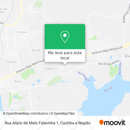 Rua Alípio de Melo Falavinha 1 mapa