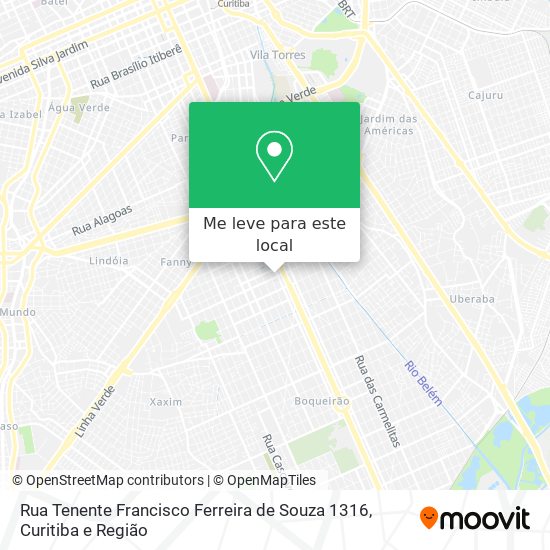 Rua Tenente Francisco Ferreira de Souza 1316 mapa