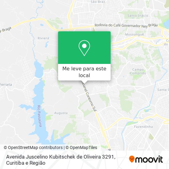 Avenida Juscelino Kubitschek de Oliveira 3291 mapa