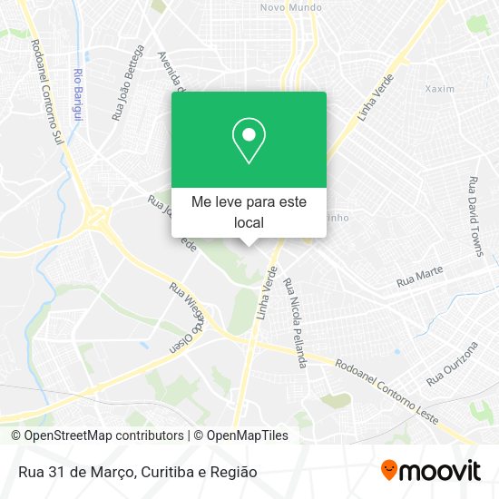 Rua 31 de Março mapa