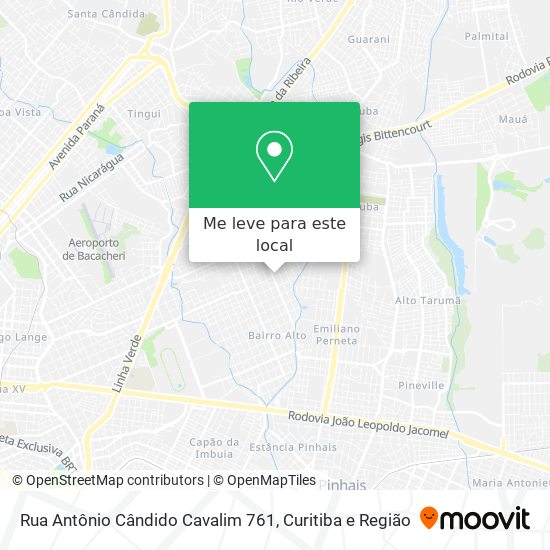 Rua Antônio Cândido Cavalim 761 mapa