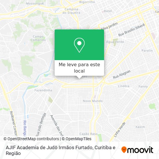 AJIF Academia de Judô Irmãos Furtado mapa