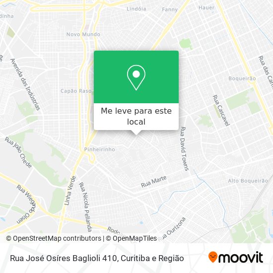 Rua José Osíres Baglioli 410 mapa