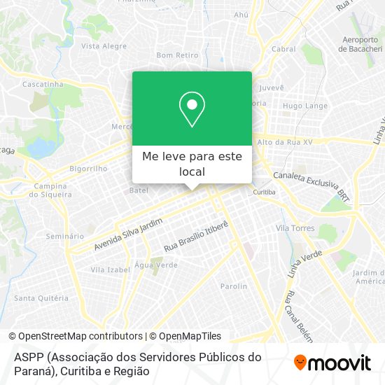ASPP (Associação dos Servidores Públicos do Paraná) mapa