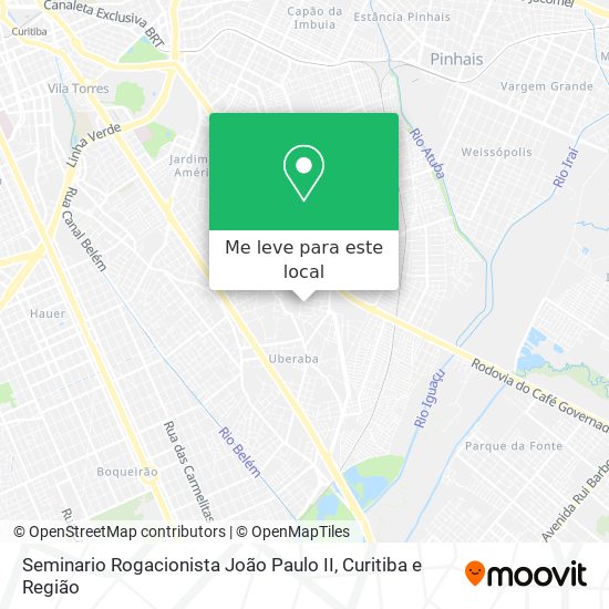 Seminario Rogacionista João Paulo II mapa
