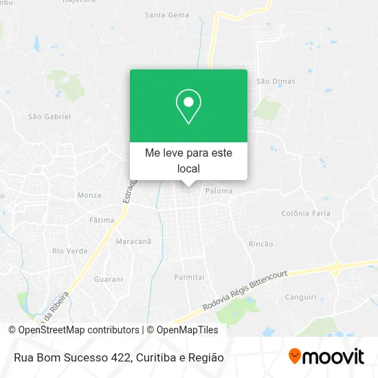 Rua Bom Sucesso 422 mapa