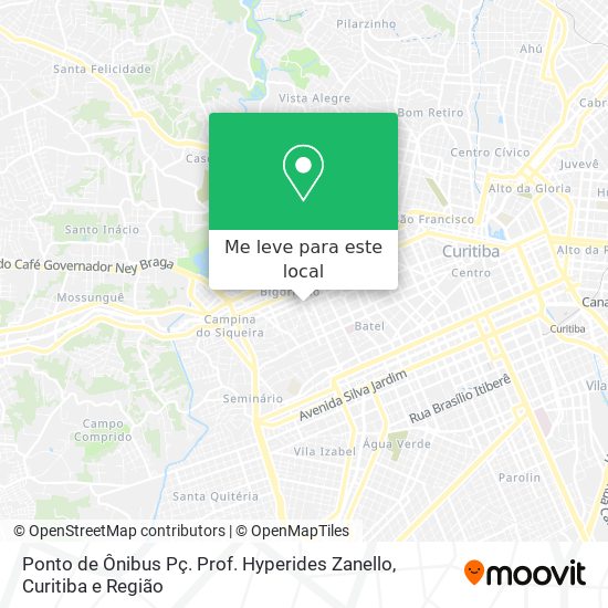 Ponto de Ônibus Pç. Prof. Hyperides Zanello mapa