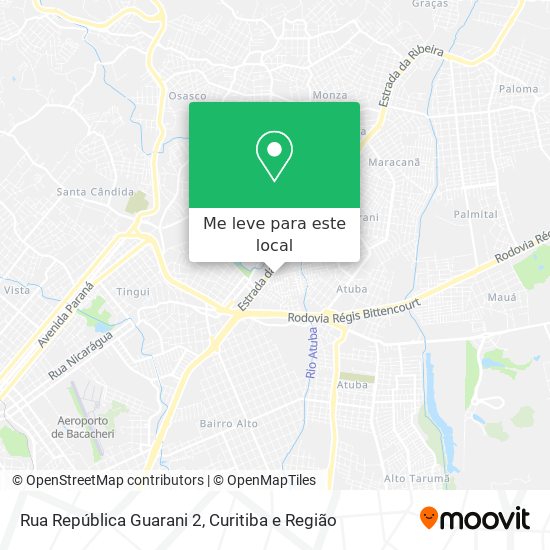 Rua República Guarani 2 mapa