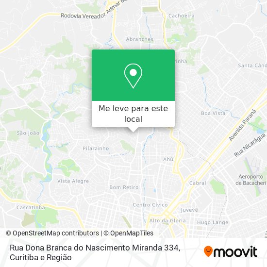 Rua Dona Branca do Nascimento Miranda 334 mapa