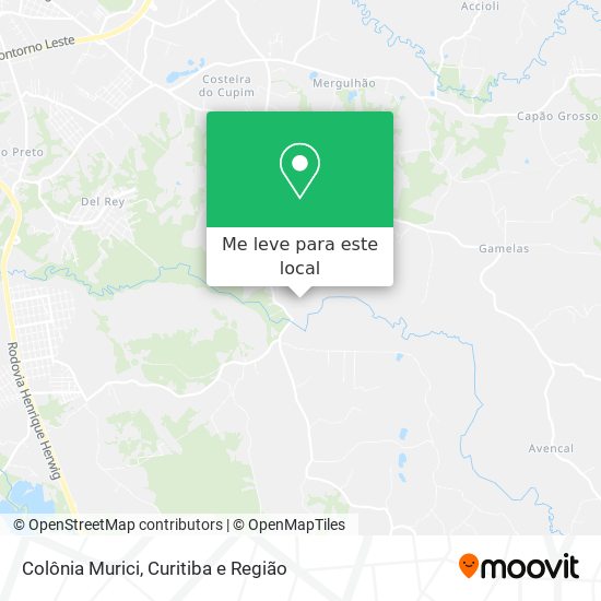 Colônia Murici mapa