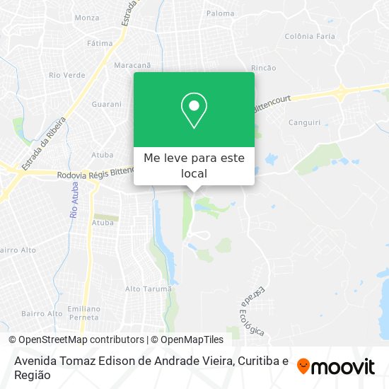 Avenida Tomaz Edison de Andrade Vieira mapa