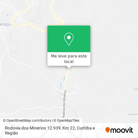 Rodovia dos Minérios 12.939, Km 22 mapa