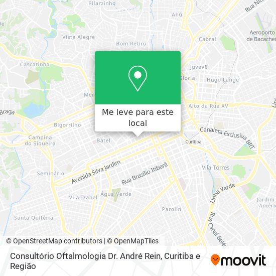 Consultório Oftalmologia Dr. André Rein mapa