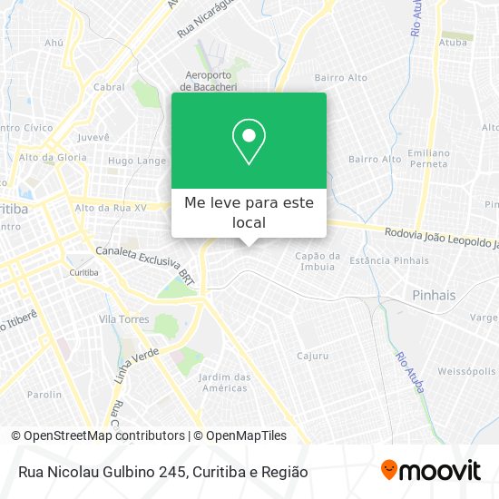 Rua Nicolau Gulbino 245 mapa