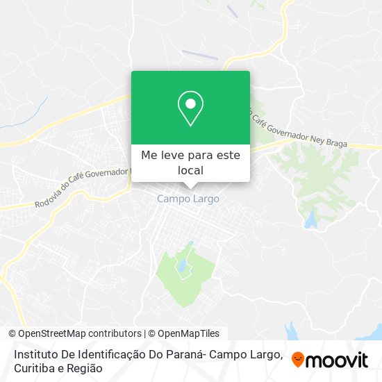 Instituto De Identificação Do Paraná- Campo Largo mapa