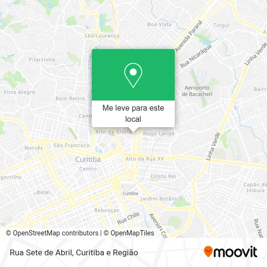 Rua Sete de Abril mapa