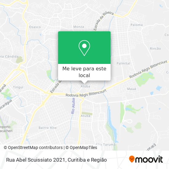 Rua Abel Scuissiato 2021 mapa