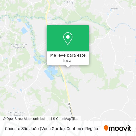 Chácara São João (Vaca Gorda) mapa