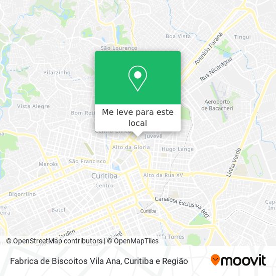 Fabrica de Biscoitos Vila Ana mapa