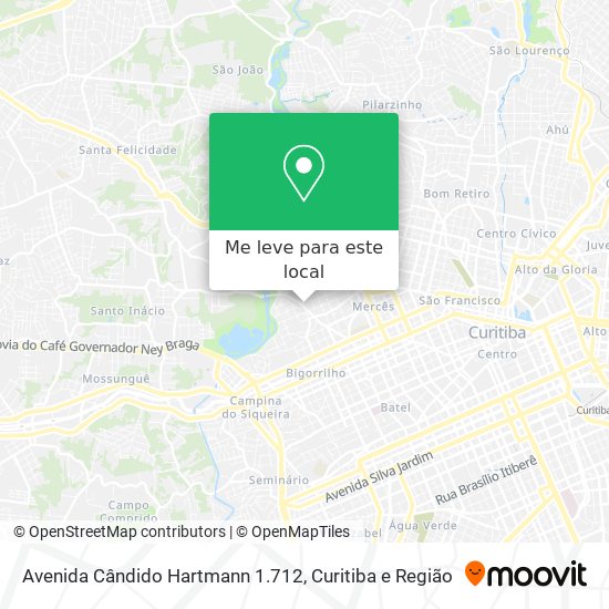 Avenida Cândido Hartmann 1.712 mapa